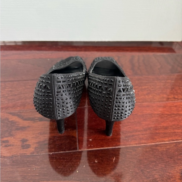 Kelly & Katie studded black open toed heels - Picture 3 of 5